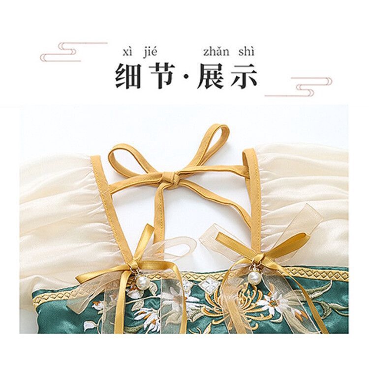 Đầm Hán Phục Phong Cách Trung Hoa Cổ Điển Mẫu Mới 2023 Kích Thước 110-160 Cho Bé Gái