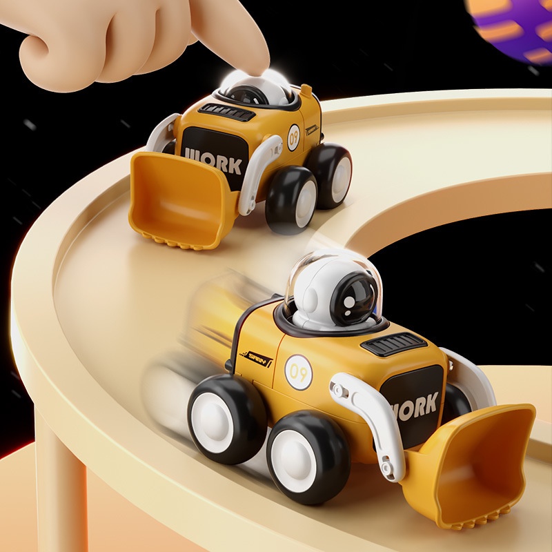 Bộ Đồ Chơi Xe Máy Xúc + Còi Thổi Vui Nhộn Cho Bé