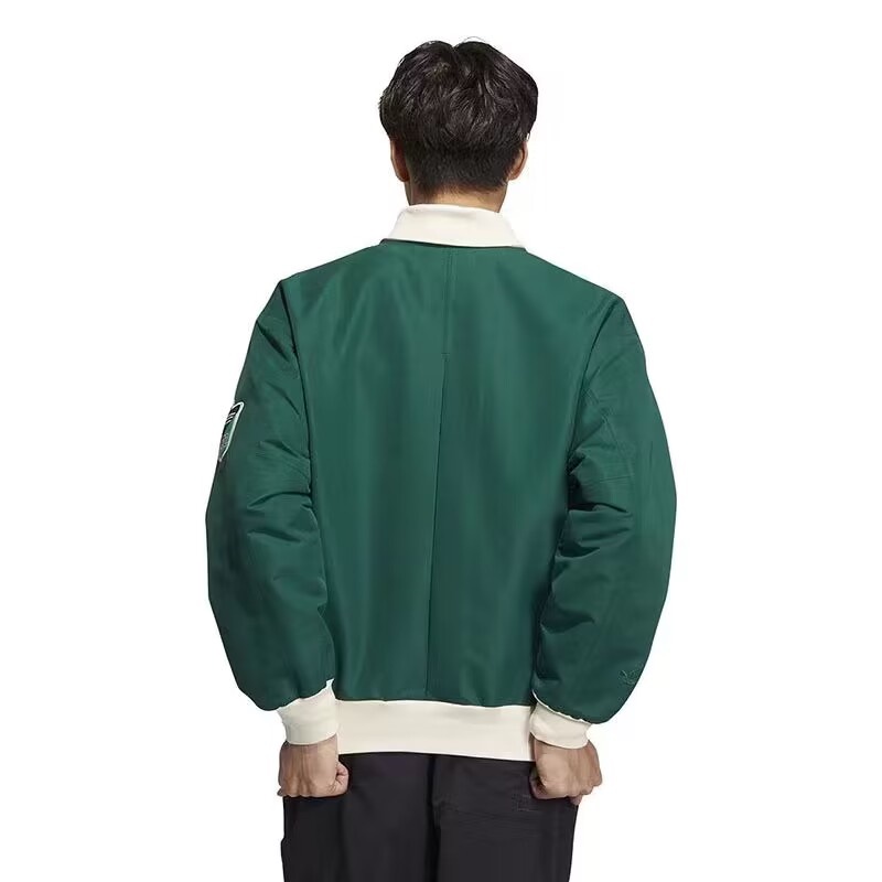 Áo Khoác Thể Thao Cổ Đứng Thêu Logo Adidas Thời Trang Cho Cặp Đôi