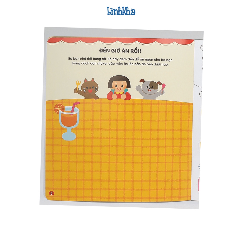 Sách Phát Triển Trí Não Cho Trẻ Qua Tô - Dán Và Nối Hình Đáng Yêu