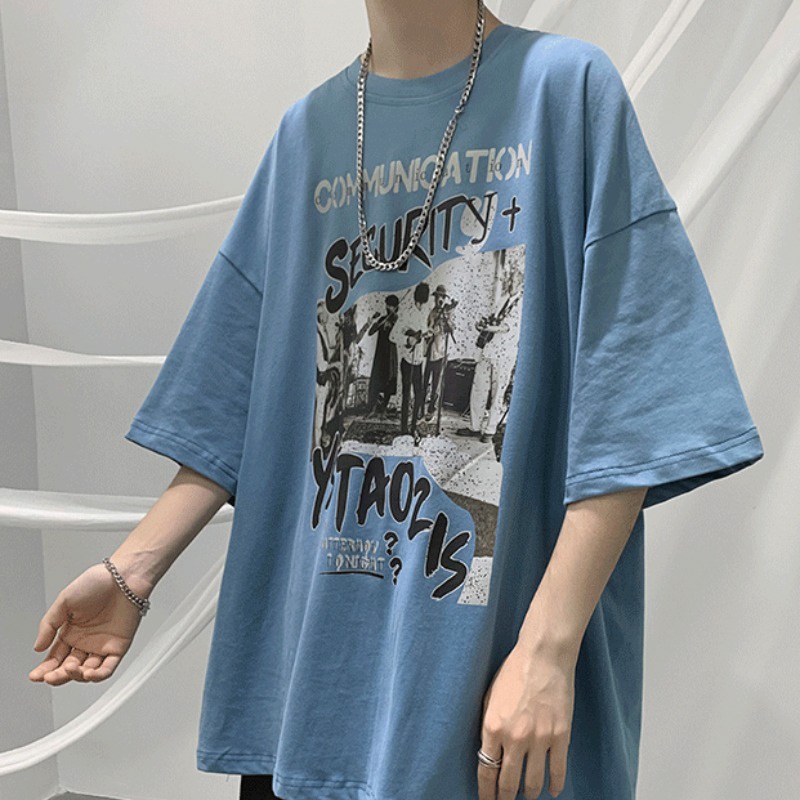 Iris-T áo phông nam Áo Thun phông áo nam thun Áo Thun Form Rộng Ngắn Tay Unisex  Độc đáo Chất lượng cao Beautiful Cái mới C98AEX3 36Z230909