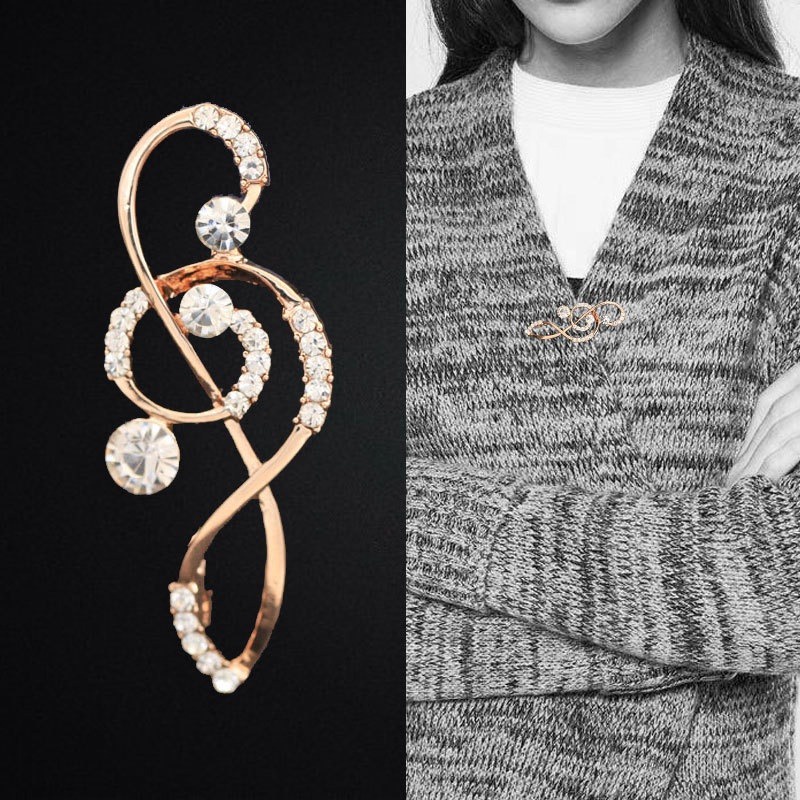 Trâm Cài Áo Hình Nơ Đính Đá Bằng Hợp Kim Cao Cấp Thời Trang Hàn Quốc