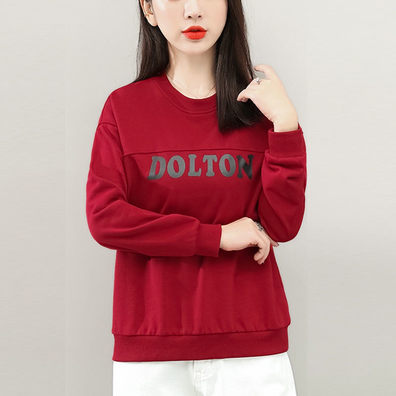 Áo Thun Tay Dài Cổ Tròn / In Hình Thời Trang Mùa Thu / Giản Dị / Cho Phụ Nữ Trung Niên