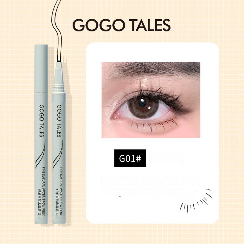 Bút vẽ mi dưới Gogotales Fine Natural Water Brown