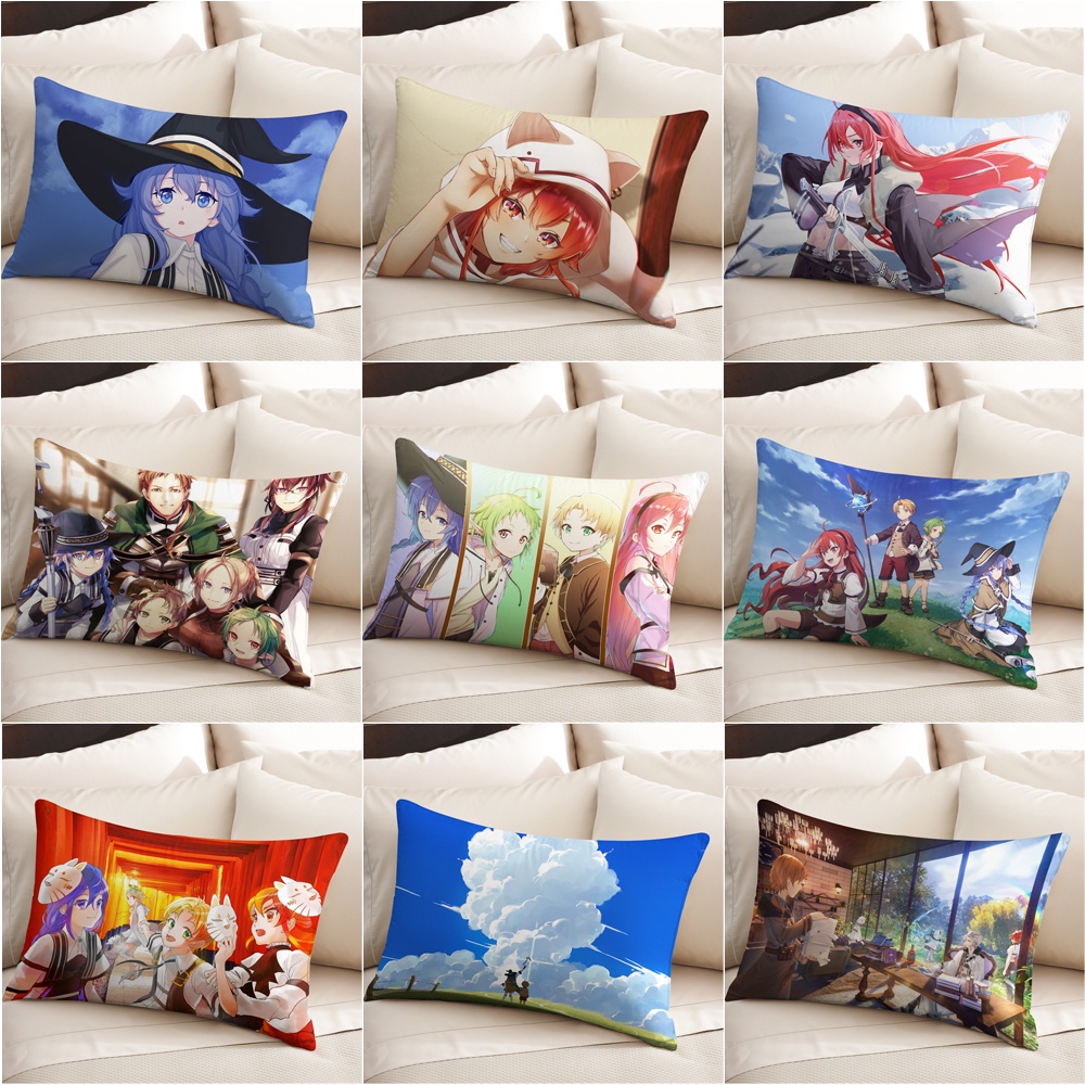 Vỏ Gối Polyester Một Mặt In Hình Anime Mushoku Tensei Jobless Reincarnation Trang Trí Nhà Cửa (Không Kèm Lõi)