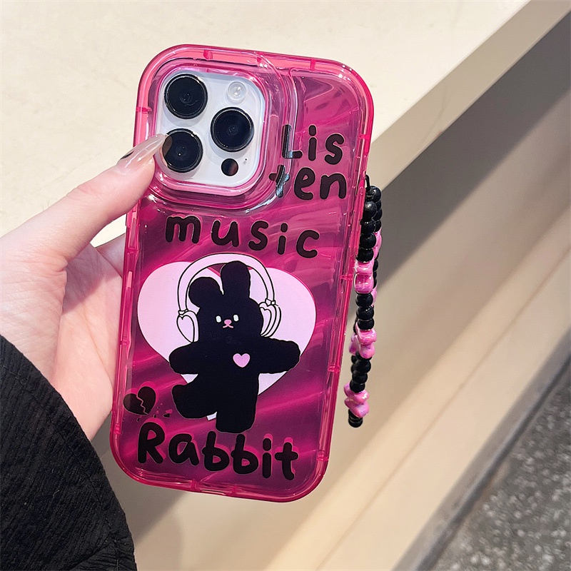 Ốp Điện Thoại Màu Đen In Hình Thỏ Phantom Cho iphone15 / 14promax / 13 / 12 / 11 / XR / XS / X / XSMAX / 7 / 8PLUS/HY-1/JM-3