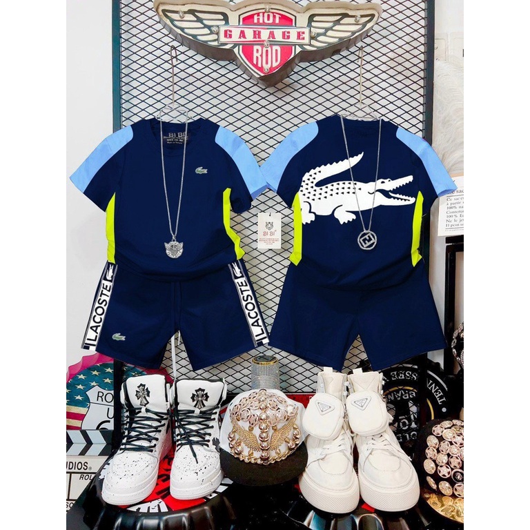 Bộ thun bé trai logo cá sấu BiBi