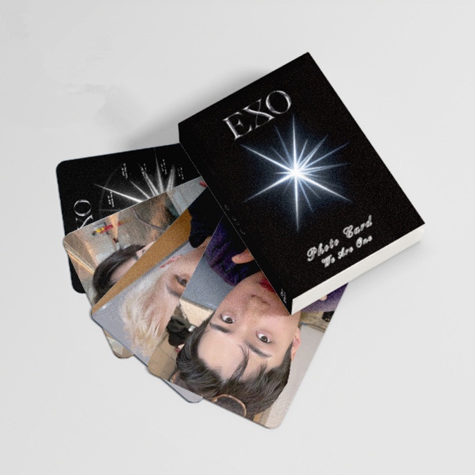 50pcs/box EXO Photocards Album Laser Lomo Cards Kpop Collection LETAOTAO2023