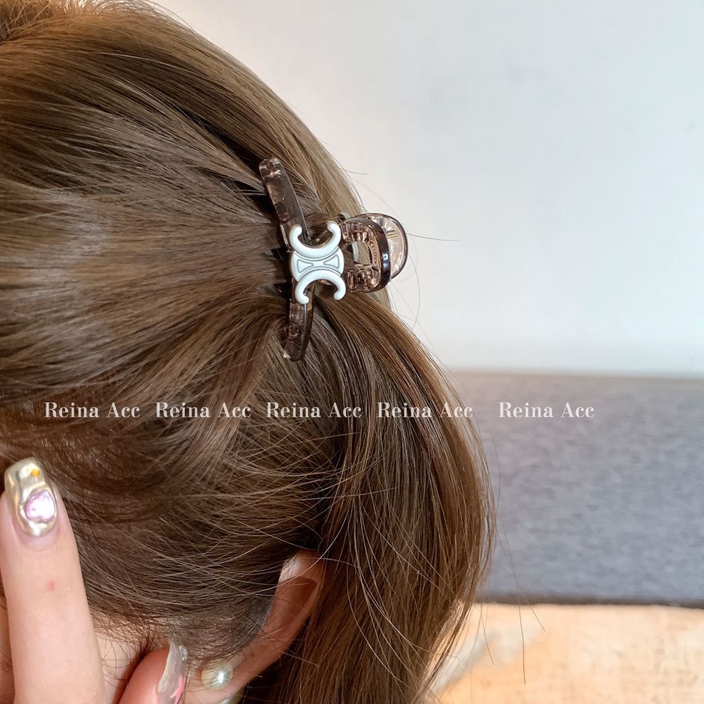 Kẹp Tóc Mini Hình Chữ C Màu Nâu Phong Cách Thời Trang Mới 2023