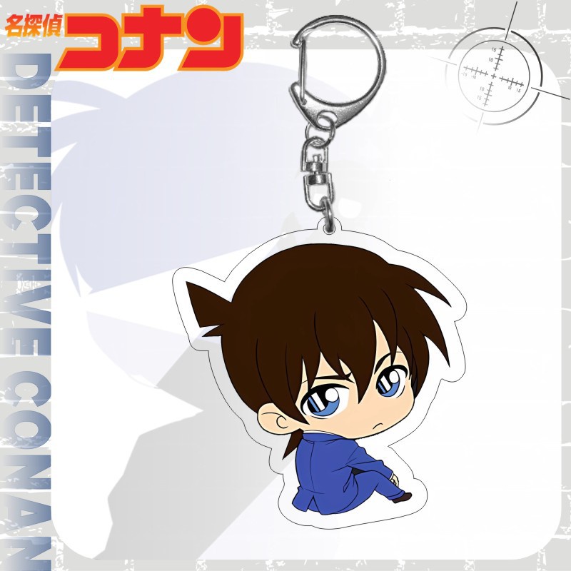 Ere1 thám tử lừng danh conan móc khóa anime chìa khóa acrylic túi dễ thương mặt dây chuyền phim hoạt hình ran haibara người hâm mộ bộ sưu tập quà tặng
