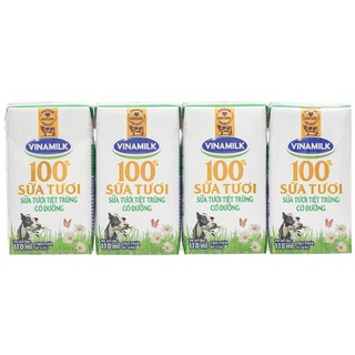 Thùng 48 hộp sữa tươi có đường vinamilk 100% sữa tươi 110ml