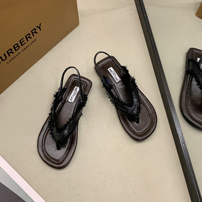 Xăng đan La Mã Mũi Tròn Dây Chéo Thời Trang Nữ Cổ Điển 02678