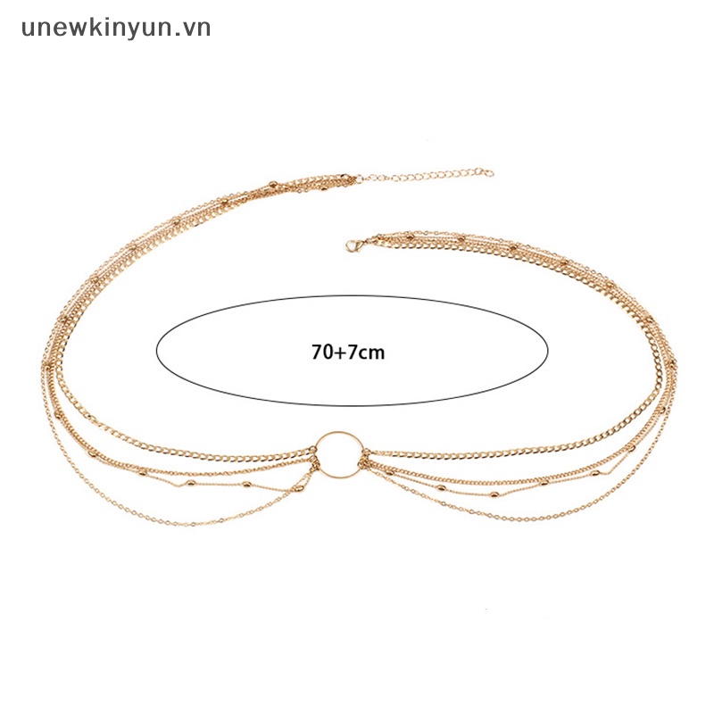 Dây Đeo Hông Nhiều Lớp Màu Vàng Phong Cách Bohemian Thời Trang Cho Nữ