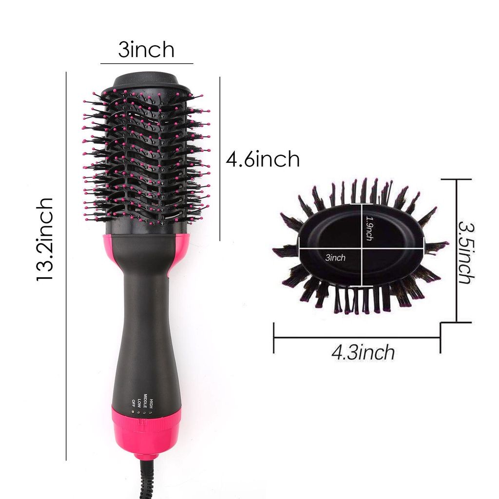Hot Air Brush Styler Hair Dryer Hair Straightener Curler Comb Roller Hairbrush Blow Dryer Comb