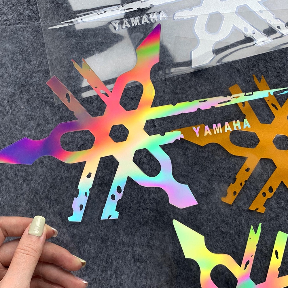 Bộ 2 Miếng Dán Phản Quang Trang Trí Bình Xăng Xe Mô Tô Yamaha MIO SPORTY Aerox Nmax TFX150