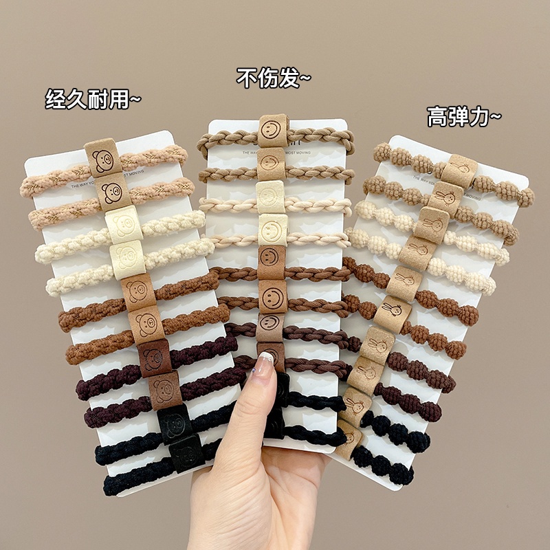 Dây Buộc Tóc Cao Su Co Giãn Không Đường May Thiết Kế Đơn Giản Cho Người Lớn