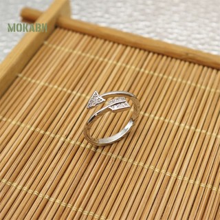 Nhẫn Hở Đính Đá Hình Mũi Tên Cho Cặp Đôi