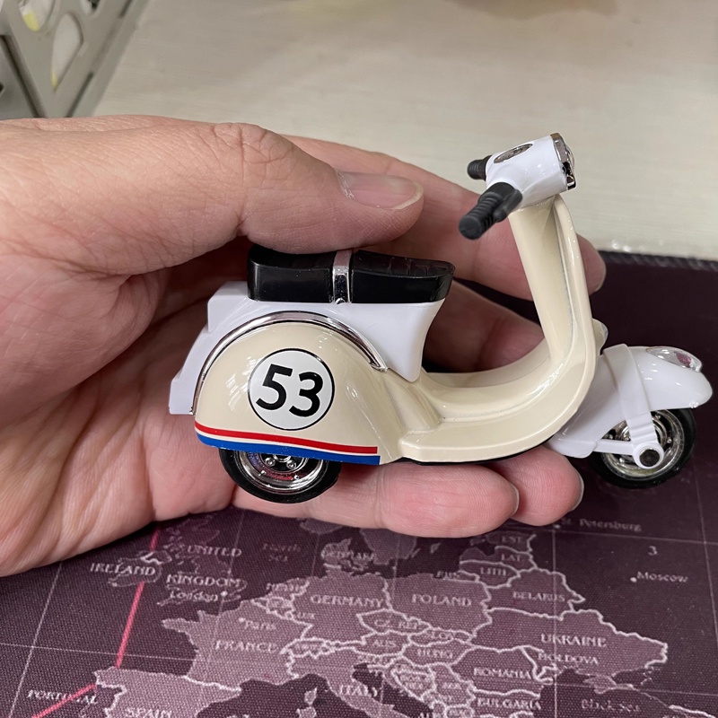 Mô Hình Xe Mô Tô mini Bằng Kim Loại Cổ Điển Có Thanh Trượt Lưng