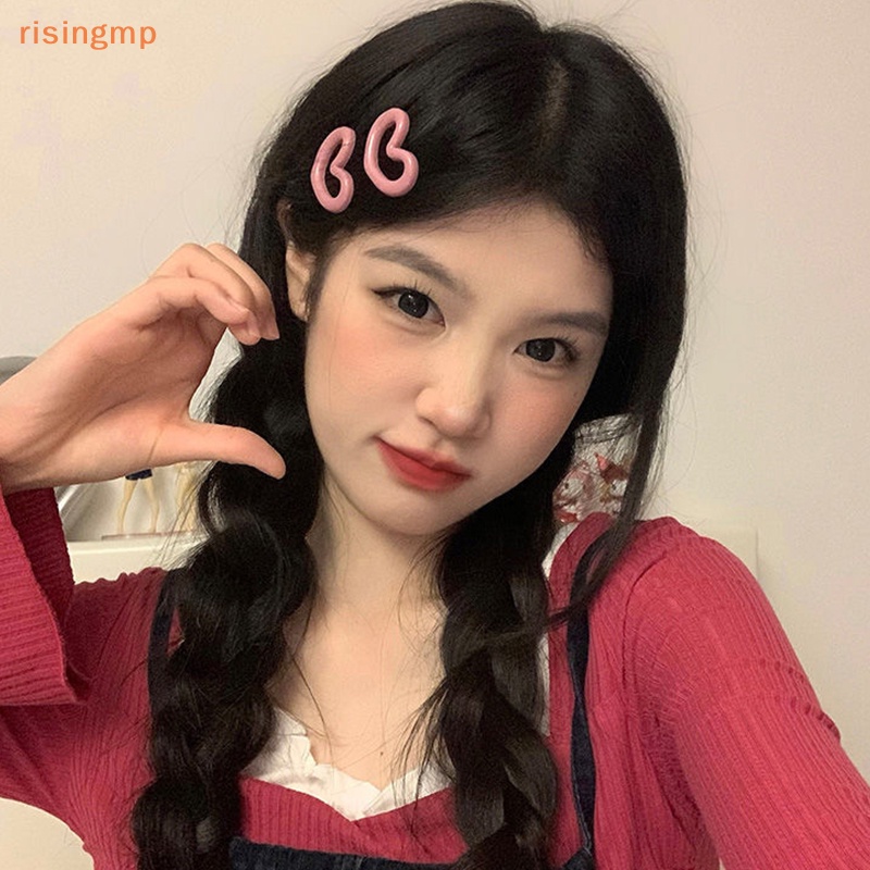 Set 2 Kẹp Tóc Hình Trái Tim Màu Sắc Ngọt Ngào Cho Nữ