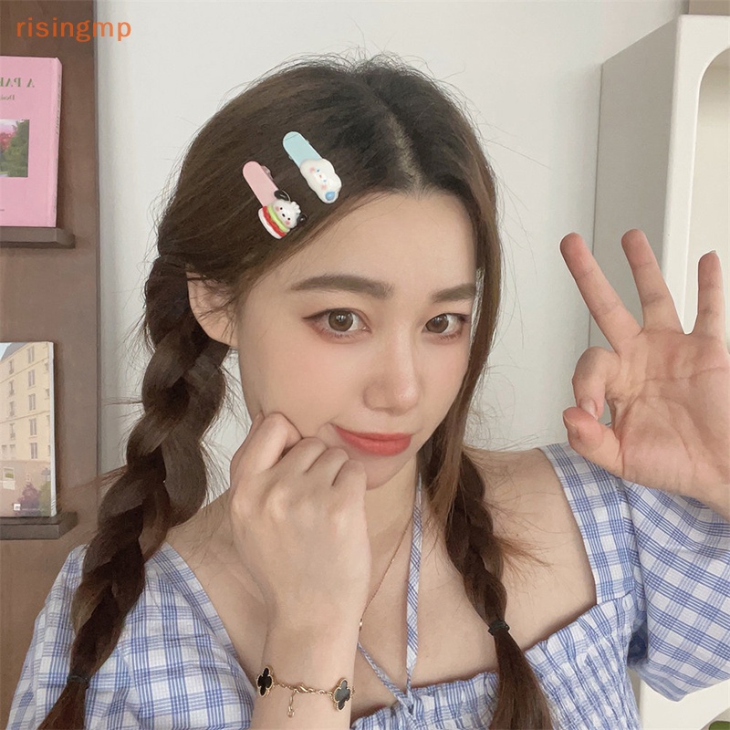 Set 4 Kẹp Tóc Hình Nơ / Gấu / Thỏ / Trái Tim Dễ Thương Thời Trang Cho Nữ