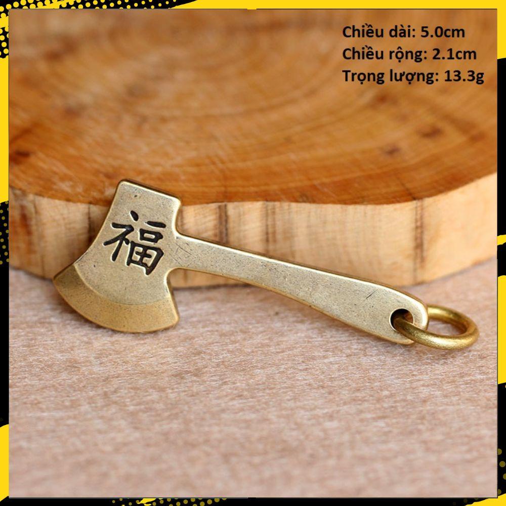 Móc Khóa Đồng Thau Đao, Kiếm, Rìu, Búa Độc Đáo - E4