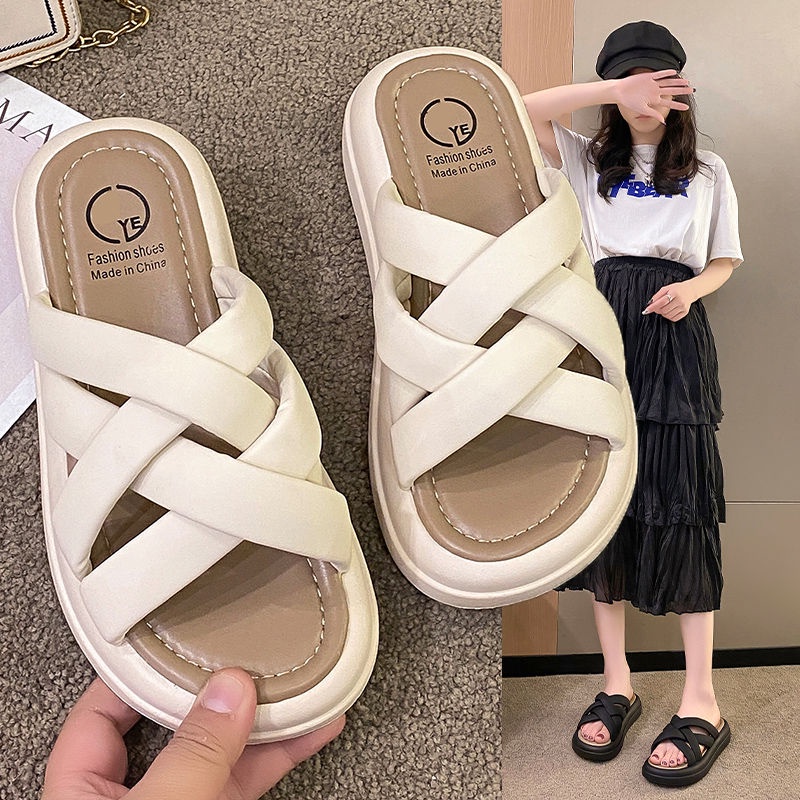 NOVA dép sandal nữ dép bánh mì nữ thời trang dép đế cao Chống Trượt 080218