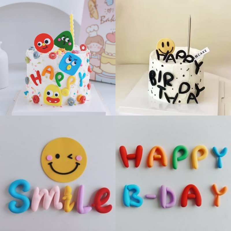 Que Chữ Happy Birthday Nhiều Màu Sắc Trang Trí Bánh Kem Sinh Nhật Mới