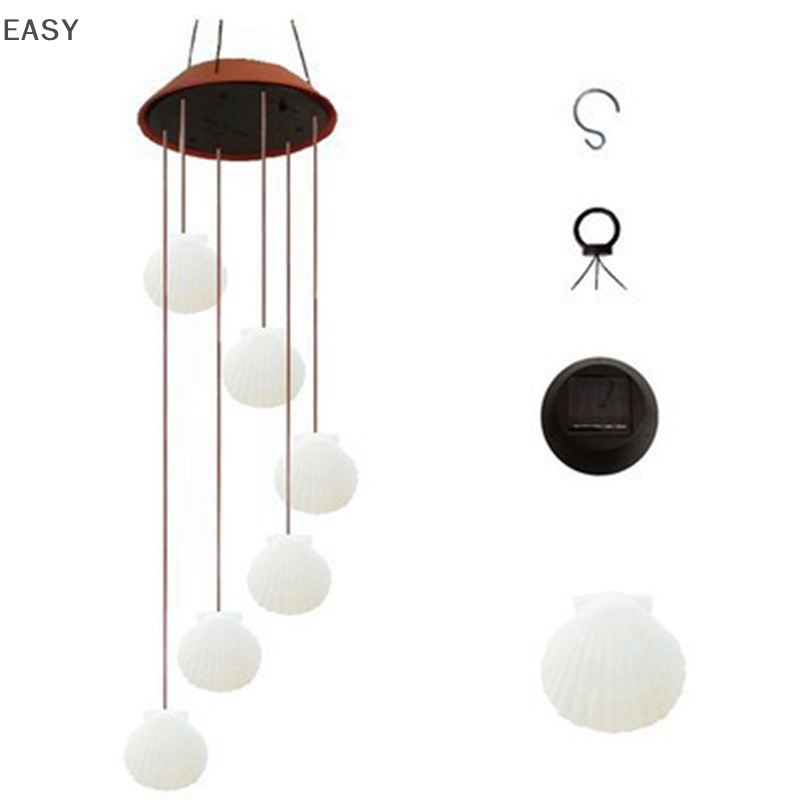 Ea năng lượng mặt trời đầy màu sắc chuông gió hummingbird chống thấm nước windchime solar light vn
