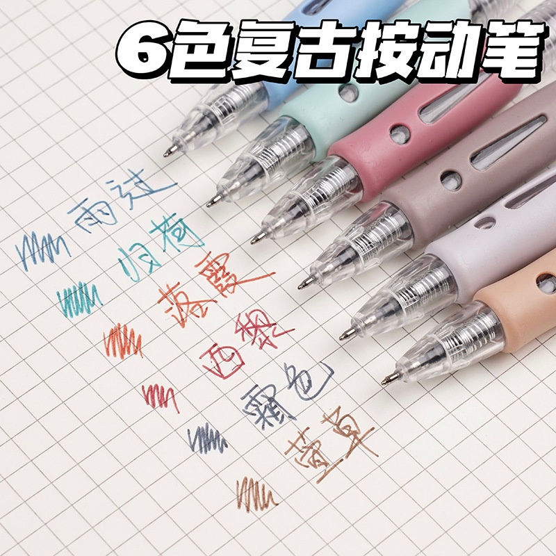 Bút Mực Gel Nhiều Màu Sắc Phong Cách Retro