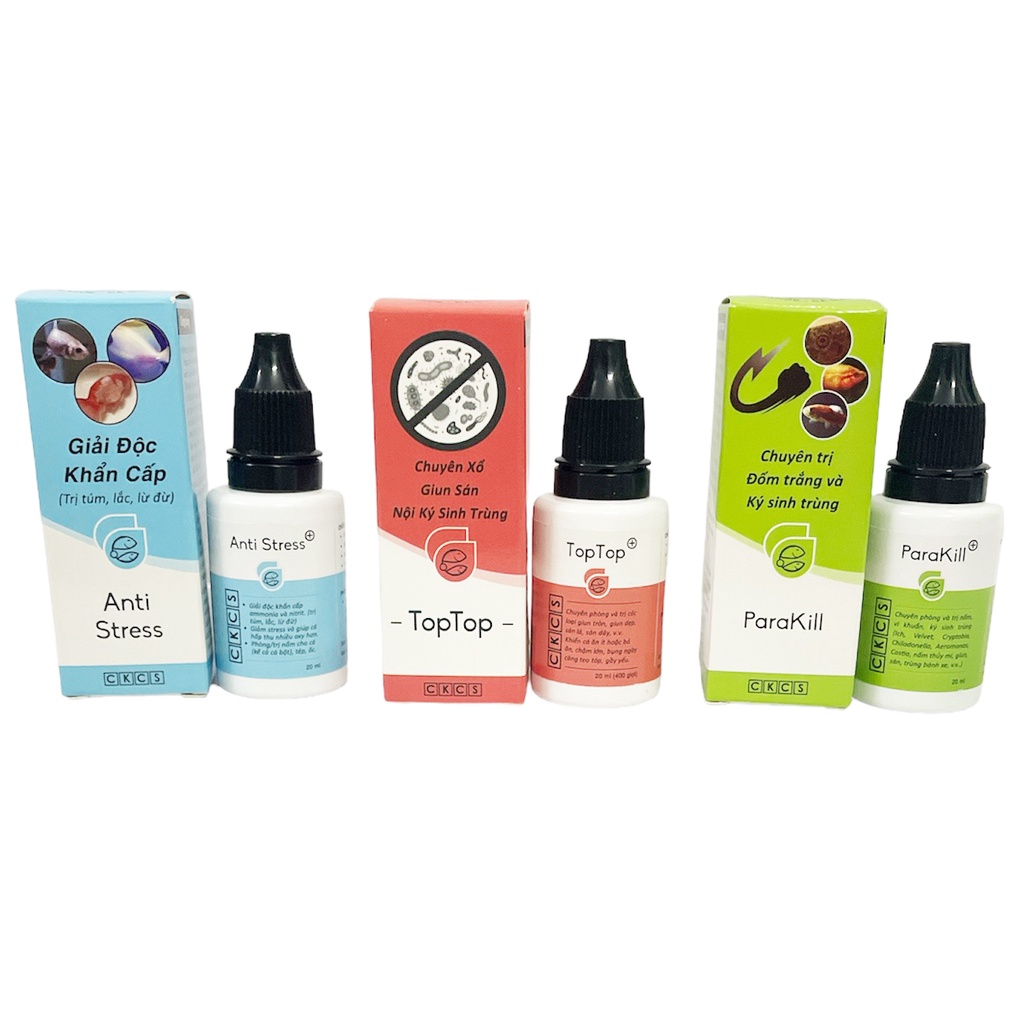Anti Stress Cá | Giải độc khẩn cấp, túm lắc, nấm, căng thẳng và phòng cho cá cảnh