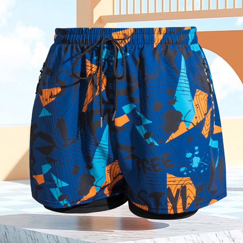 Quần Bơi Nam YLIKE Quần Bơi 2 Lớp Chống Thấm Nhanh Khô  AA7591