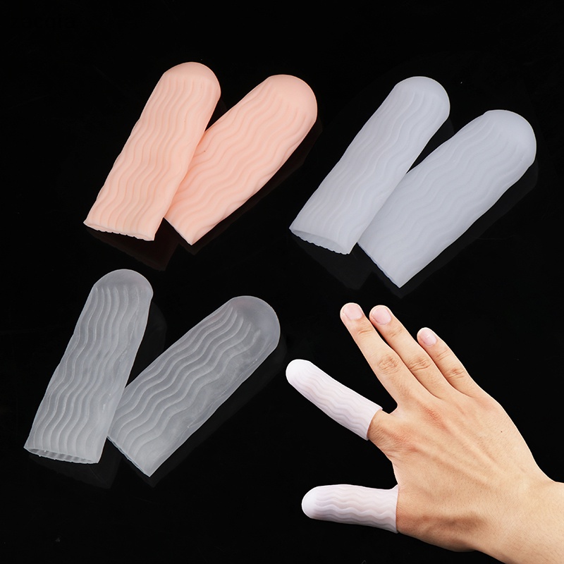 1 cặp ống gel silicon bảo vệ ngón tay ngón chân găng tay tay áo giảm đau vn
