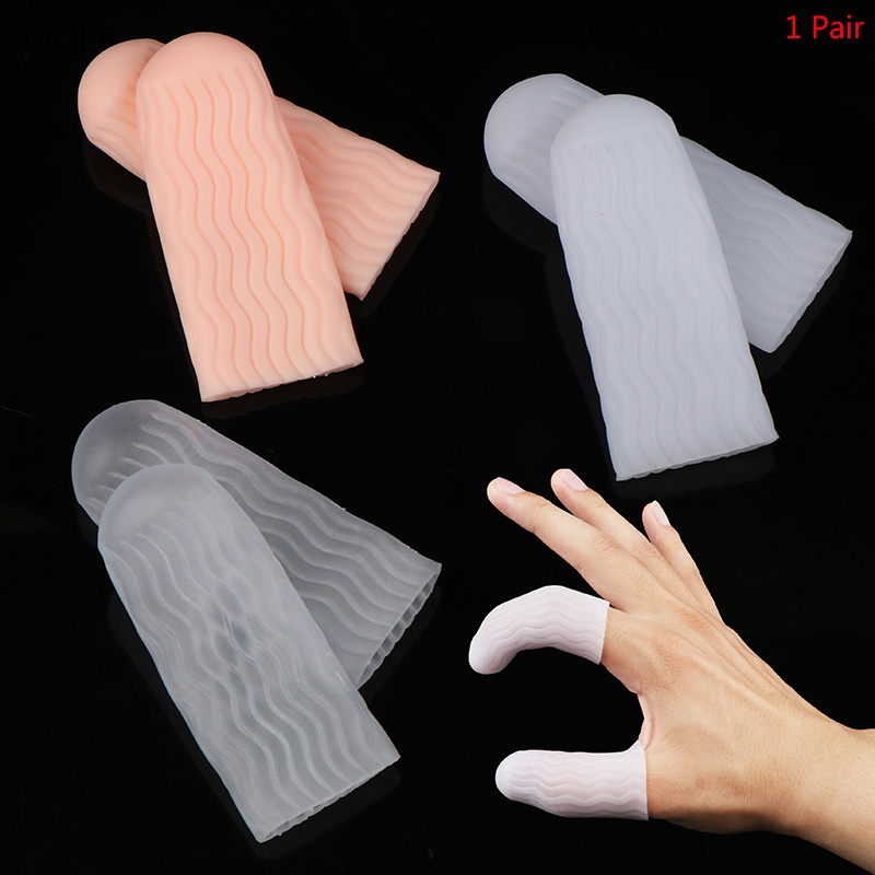 1 cặp ống gel silicon bảo vệ ngón tay ngón chân găng tay tay áo giảm đau vn