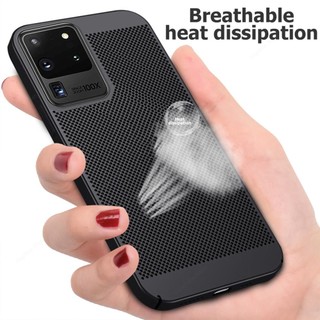 Làm mát tản nhiệt vỏ điện thoại cho Samsung Galaxy S21 Ultra S20 S21 FE Note 20 Ultra Note10 Plus S21+ 5G vỏ pc siêu mỏng da mỏng bảo vệ