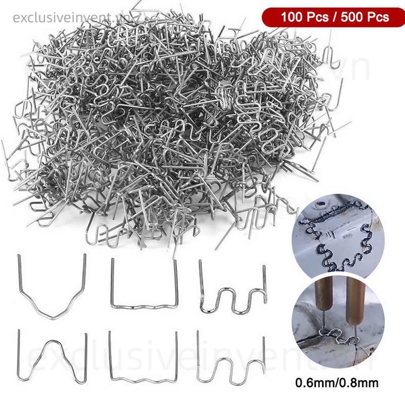 100 cái máy sửa chữa nhựa ô tô hàn kim bấm nóng que hàn ô tô bumper sửa chữa cắt trước ghim bấm