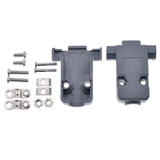 Btlimer db9 d-sub connector plug, 485 com port protective 9 pin jack socket, com plug connector có thể tháo rời với vỏ nhựa rs232 serial female port socket dây cáp