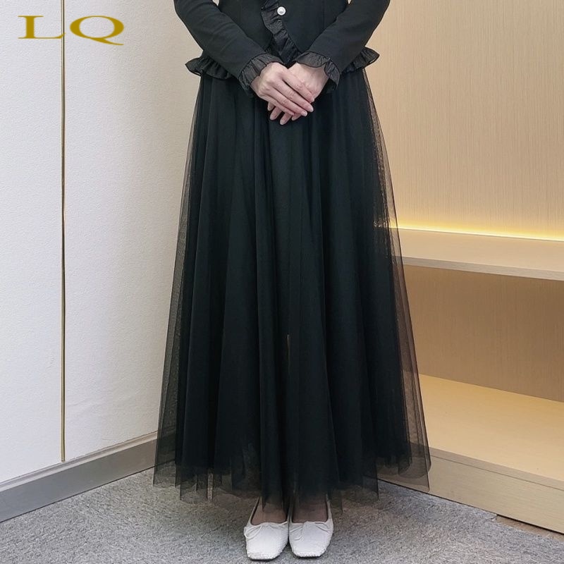 Chân Váy Múa Ba Lớp Dáng Chữ A Dài Vừa Phải 720 Độ Thời Trang