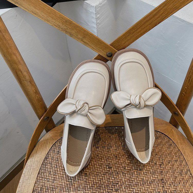 Giày búp bê -Giày lolita lười phong cách Hàn Quốc đế bằng phối hoa MSP X339