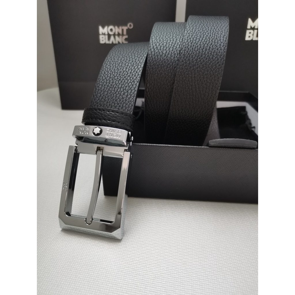 Montblanc thắt lưng nam da thật dây đeo thắt lưng sang trọng quần jean ghim khóa thắt lưng hộp quà