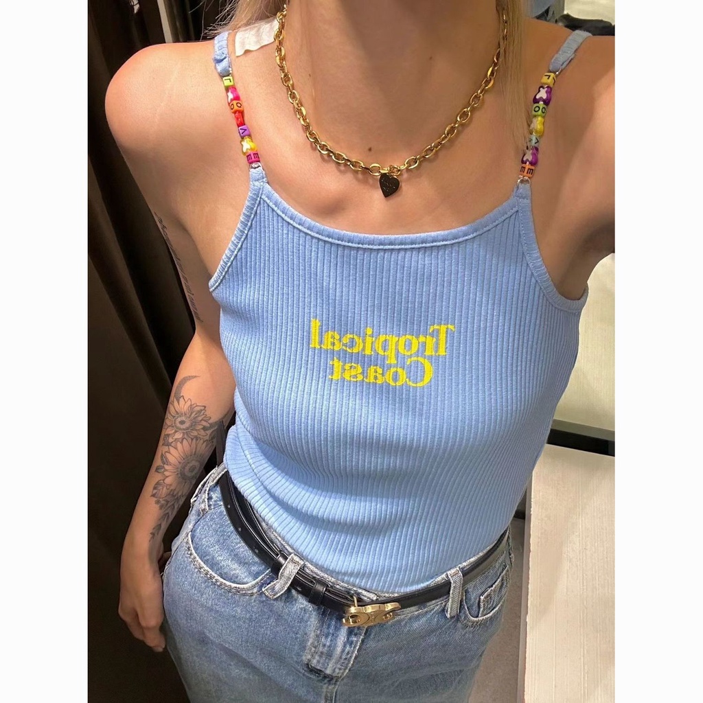 Đính cườm nhỏ sling của phụ nữ thiết kế đặc biệt-thú vị cho trẻ em vui vẻ hand-made in dệt kim căng vest không tay trận đấu bên trong
