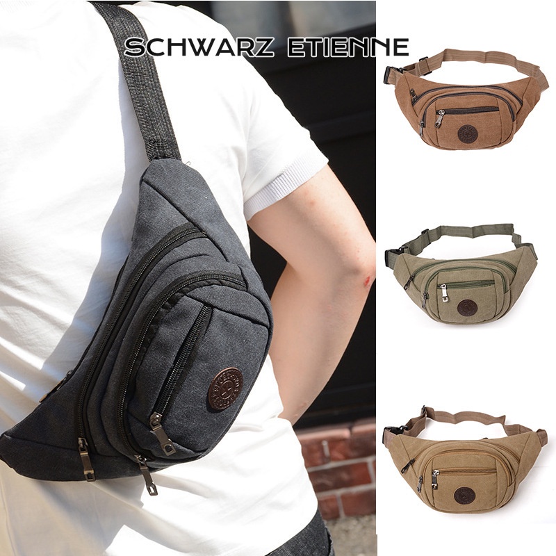Túi đeo thắt lưng SCHWARZ ETIENNE chất liệu vải sức chứa lớn phong cách thể thao đơn giản dành cho nam