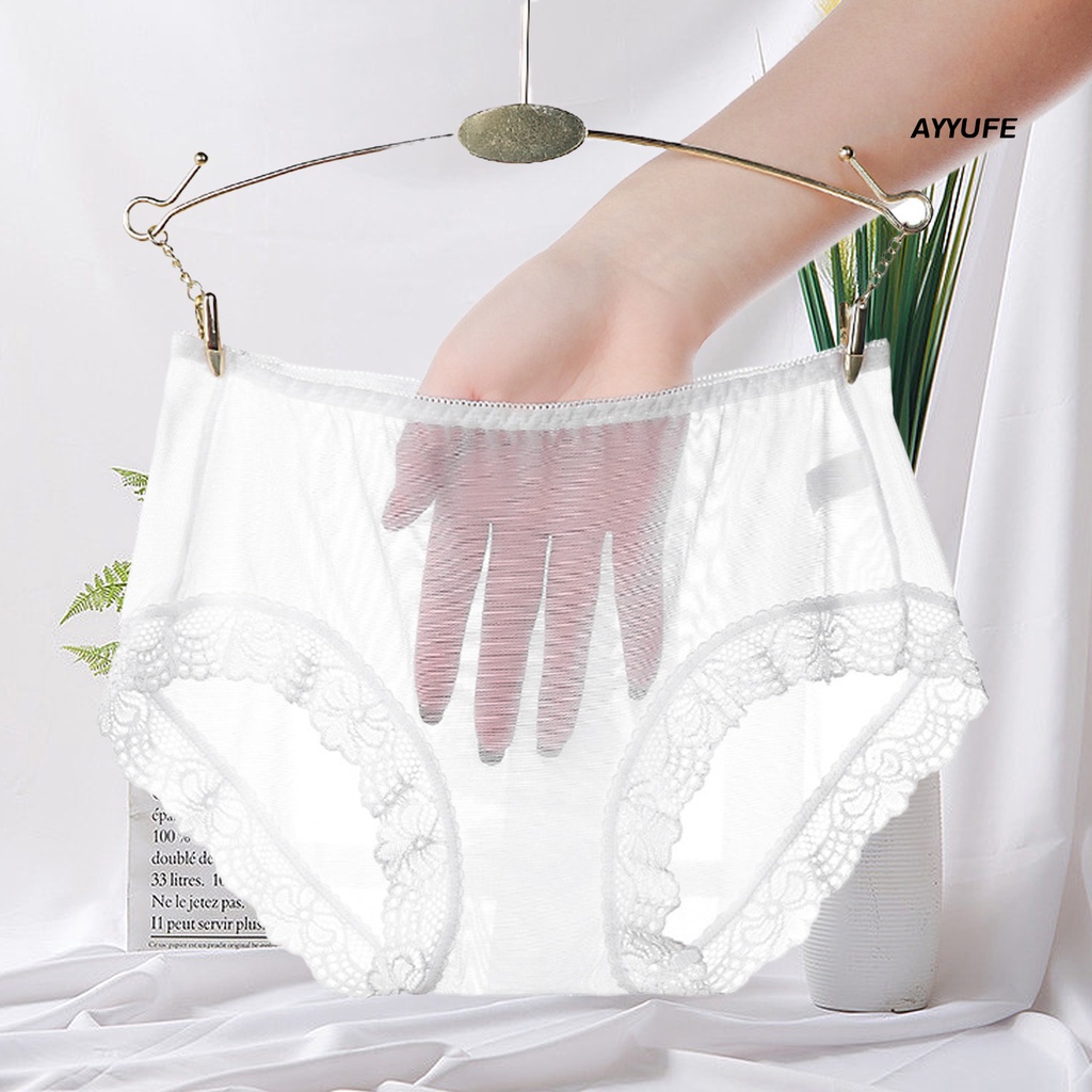 Quần lót nữ AYYUFE ren hoa xuyên thấu mềm mại co giãn thoáng khí cạp vừa sexy