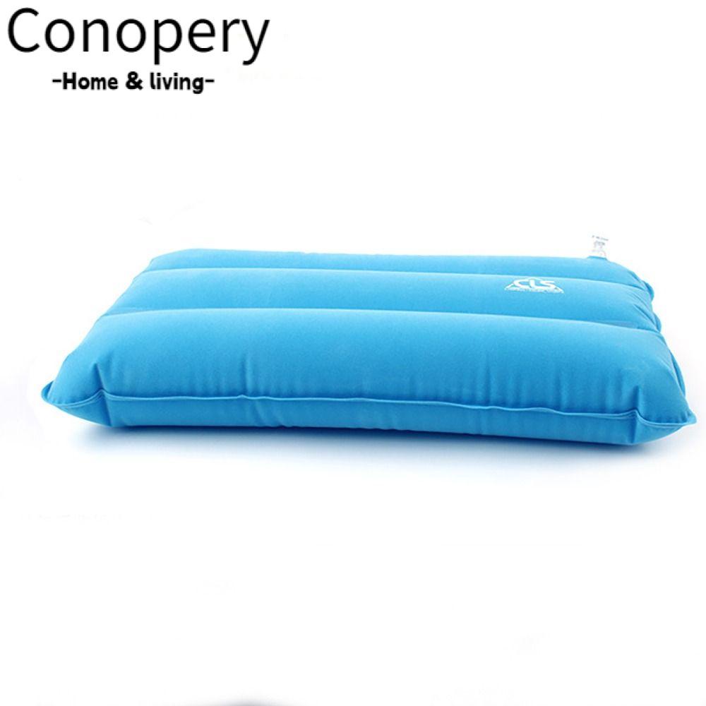 Gối bơm hơi CONOPERY di động dễ dàng cất giữ màu xanh lam nhẹ đa chức năng dùng cắm trại