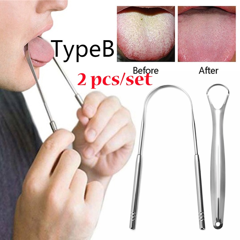 Dụng Cụ Làm Sạch Lưỡi Chuyên Nghiệp Bằng Thép Không Gỉ