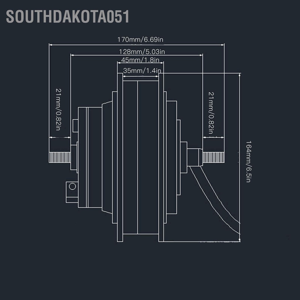 Động cơ trung tâm bánh xe 10in 36V‑60V 500W đến 1200W 75KM/H Phanh tang trống cho Xe máy điện xe địa hình