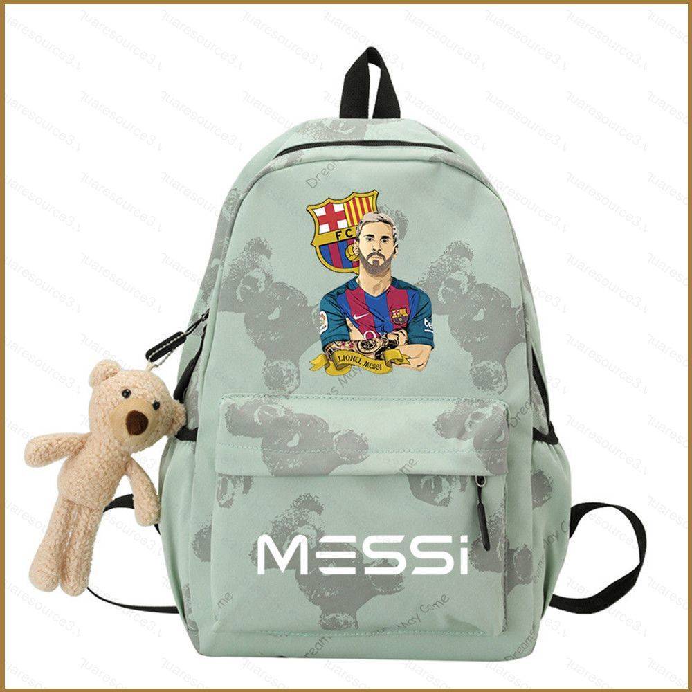 Sq3 lionel messi ba lô cho nữ nam giới đi học sinh dung tích lớn thoáng khí in cá tính túi đa năng