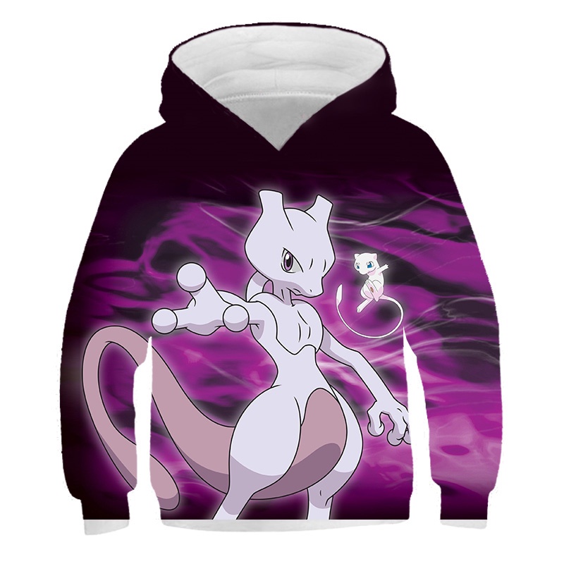 2023 quần áo trẻ em pokemon pikachu hoodies cho trẻ em in 3d phim hoạt hình thời trang bé trai và bé gái quà tặng sinh nhật