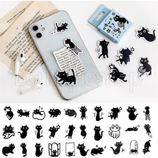 45 cái / hộp kawaii black cat anime decor stickers / diy diary diary hand account stickers / self-adhesive stationery stickers / black cat series stickers / for notebook