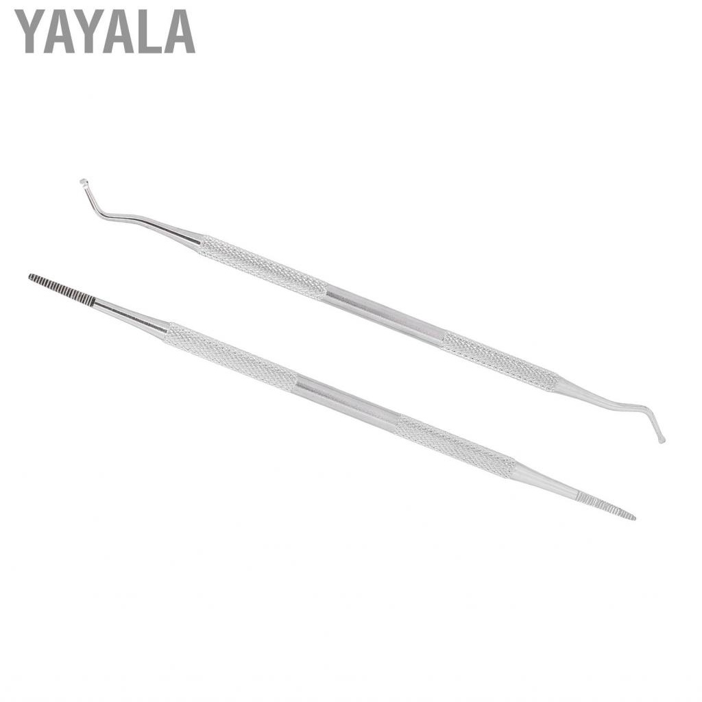 Yayala 2pcs Ingrown Toenail Nail Picker Dual Ends File Cleaner ABE