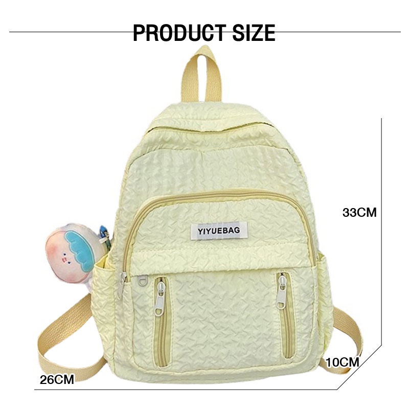 Elacent Ba Lô Đi Học mini Đơn Giản Dễ Thương Phong Cách Hàn Quốc